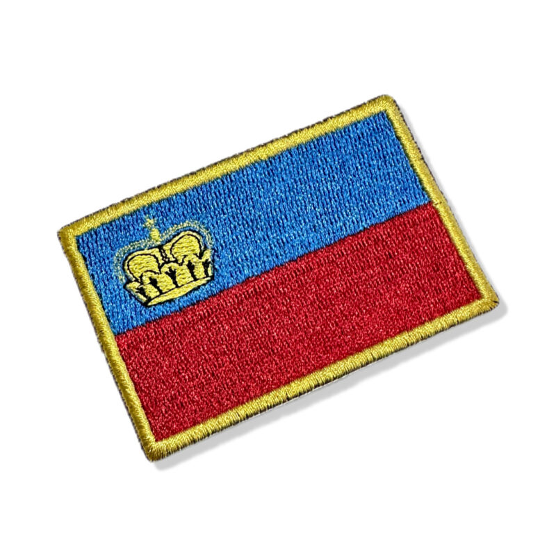 BP0424-001 Liechtenstein Embroidered Flag Patch 3″x2″