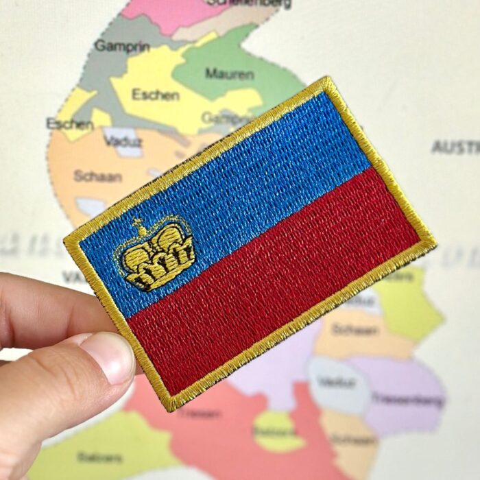 BP0424-001 Liechtenstein Embroidered Flag Patch 3″x2″ - Image 3