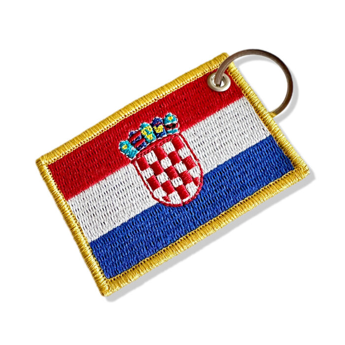 BP0436-001 Croatia Embroidered Flag Patch 3″x2″ - Image 7