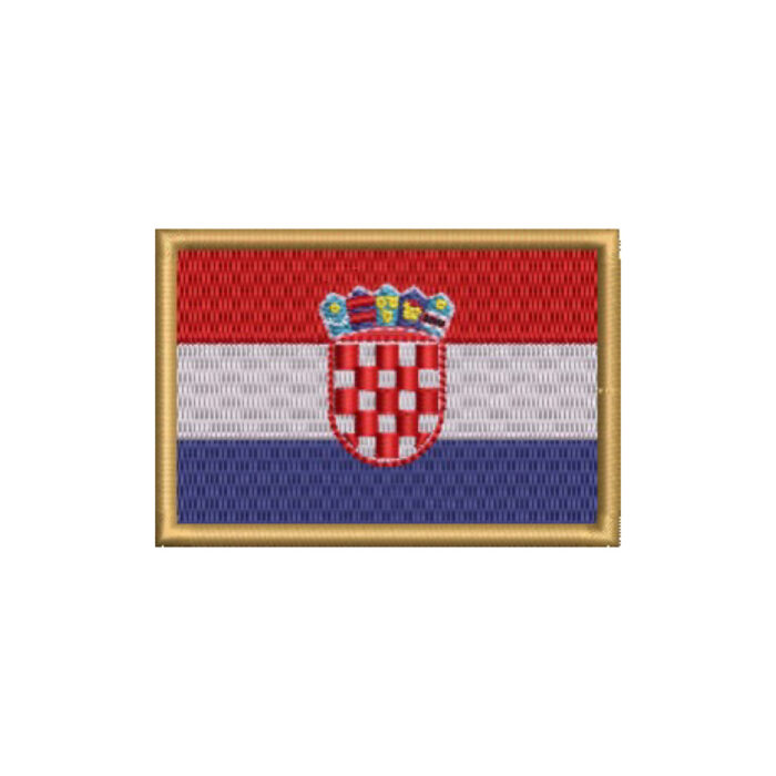 BP0436-001 Croatia Embroidered Flag Patch 3″x2″ - Image 9