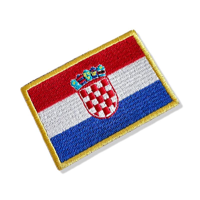 BP0436-001 Croatia Embroidered Flag Patch 3″x2″