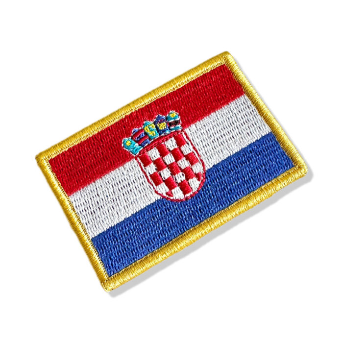 BP0436-001 Croatia Embroidered Flag Patch 3″x2″ - Image 4