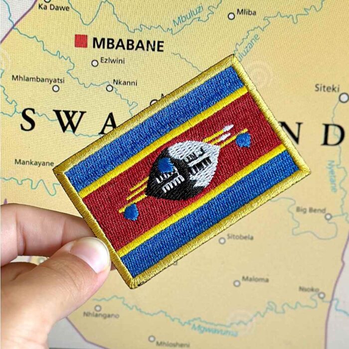 BP0441-001 Eswatini Embroidered Flag Patch 3″x2″ - Image 3