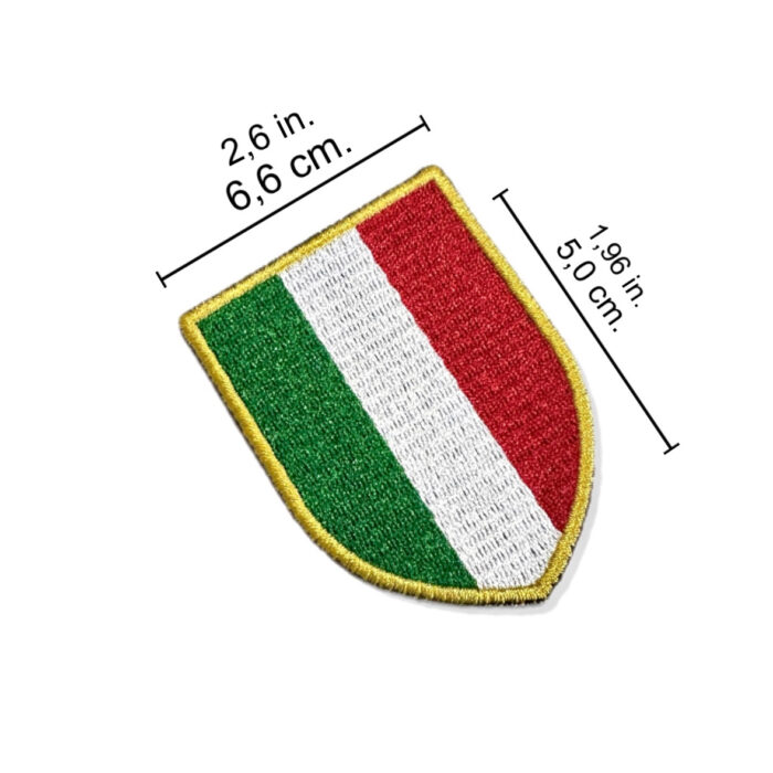 TP0C211-001 Italy Shield Embroidered Flag Patch 2,6″x1,96″ - Image 2