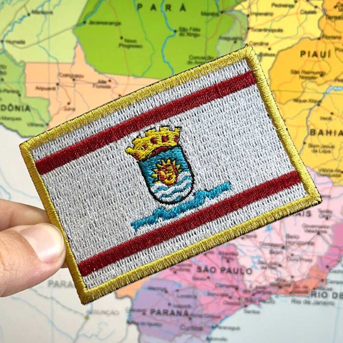 BC0018-075A Florianópolis Brazil Embroidered Flag Patch 3"x2" - Image 3