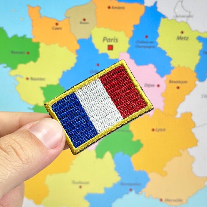 BP0031-031 France Embroidered Flag Patch 1.5"x1 in" - Image 3