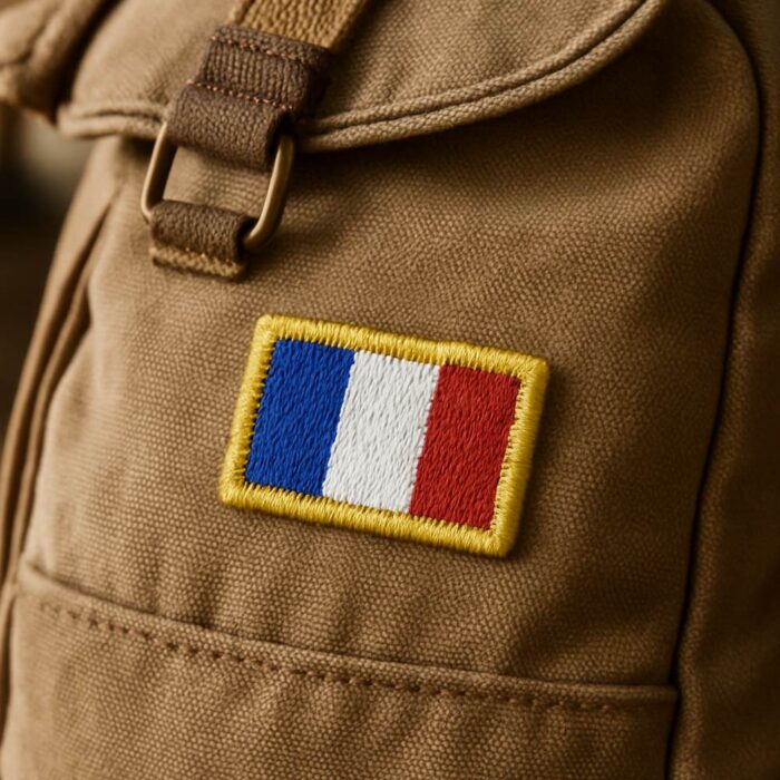 BP0031-031 France Embroidered Flag Patch 1.5"x1 in" - Image 5