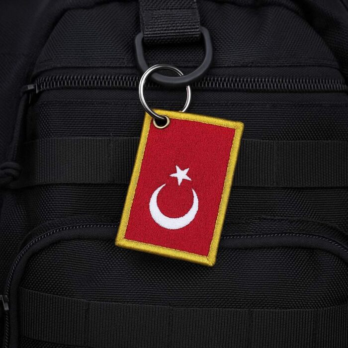 BP0428-075A Turkey Embroidered Flag Patch 3"x2" - Image 8