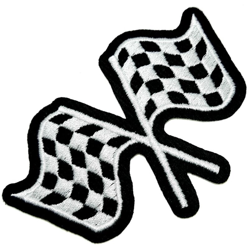 CAR046T Racing Flags Kart Embroidered Patch