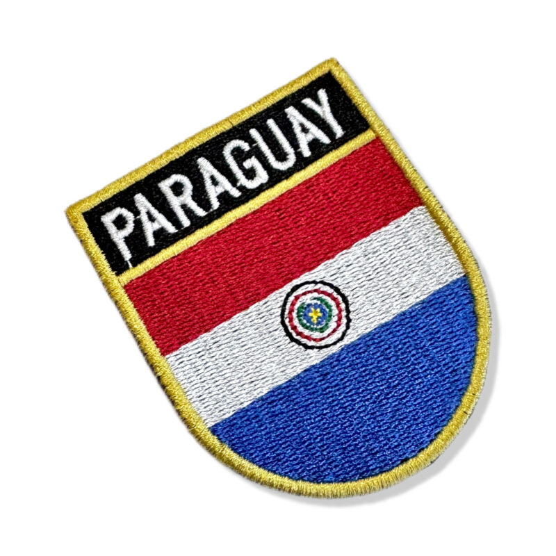 BP0047E-001 Paraguay Embroidered Flag Patch 2.25"x2.68"