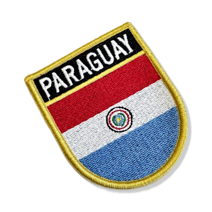 BP0047E-001 Paraguay Embroidered Flag Patch 2.25"x2.68" - Image 3