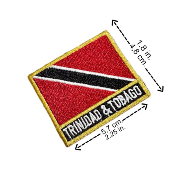BP0225N-011 Trinidad Tobago Embroidered Flag Patch 2.4"x3.54" - Image 7