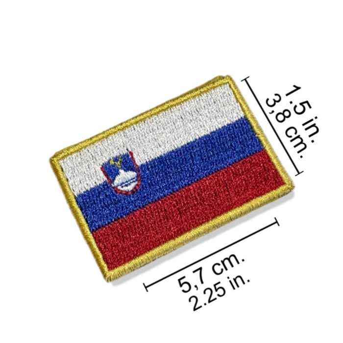 BP0443-057A Slovenia Embroidered Flag Patch 2.25″x1.5″ - Image 2
