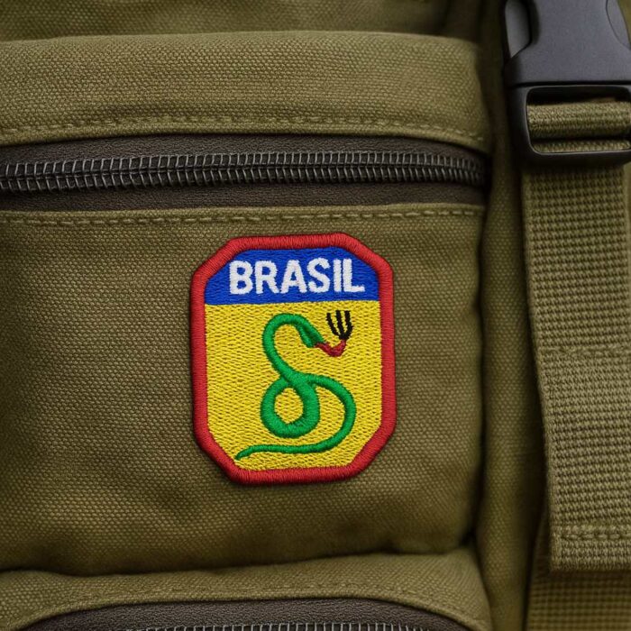 EML022 Bellicose Snake FEB Brazil Rare Embroidery Patch 2.7″x2.2″ - Image 3