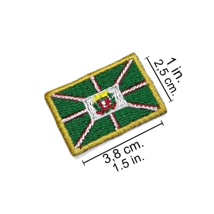 BC0001-031 Curitiba Brazil Embroidered Flag Patch 1.5″x1″ - Image 2