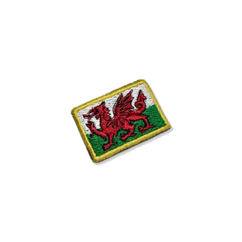 BP0190-031 Wales Embroidered Flag Patch 1.5″x1″