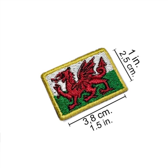 BP0190-031 Wales Embroidered Flag Patch 1.5″x1″ - Image 2