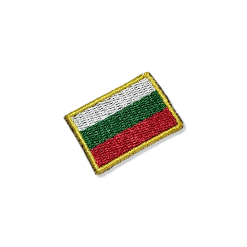 BP0204-031 Bulgary Embroidered Flag Patch 1.5″x1″