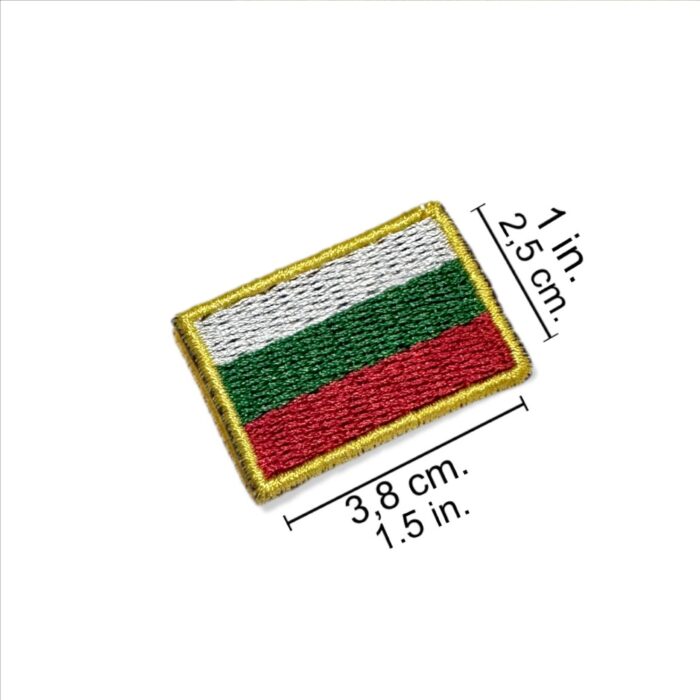 BP0204-031 Bulgary Embroidered Flag Patch 1.5″x1″ - Image 2