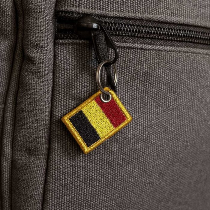 BP0215-031 Belgium Embroidered Flag Patch 1.5"x1" - Image 8