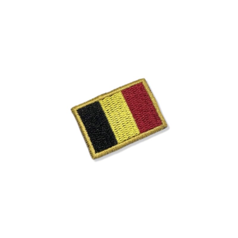 BP0215-031 Belgium Embroidered Flag Patch 1.5"x1"