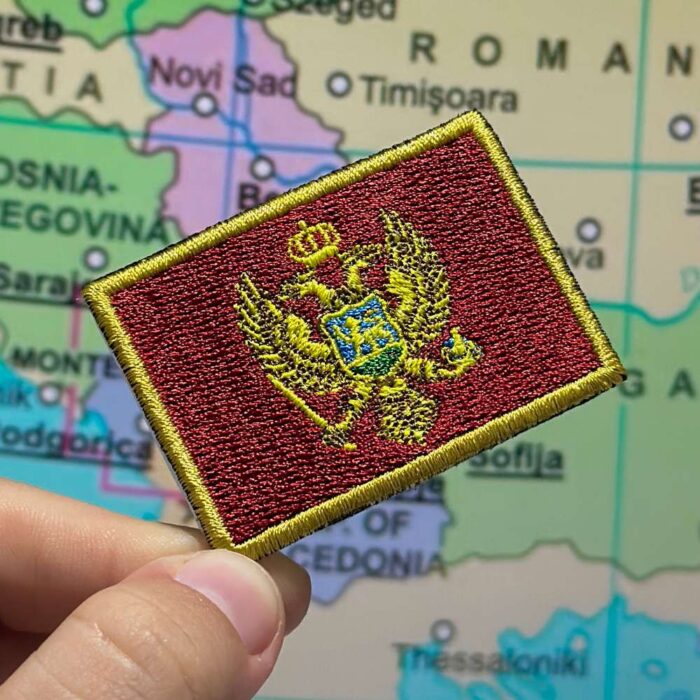 BP0243-011 Montenegro Embroidered Flag Patch 2.25"×1.5" - Image 3