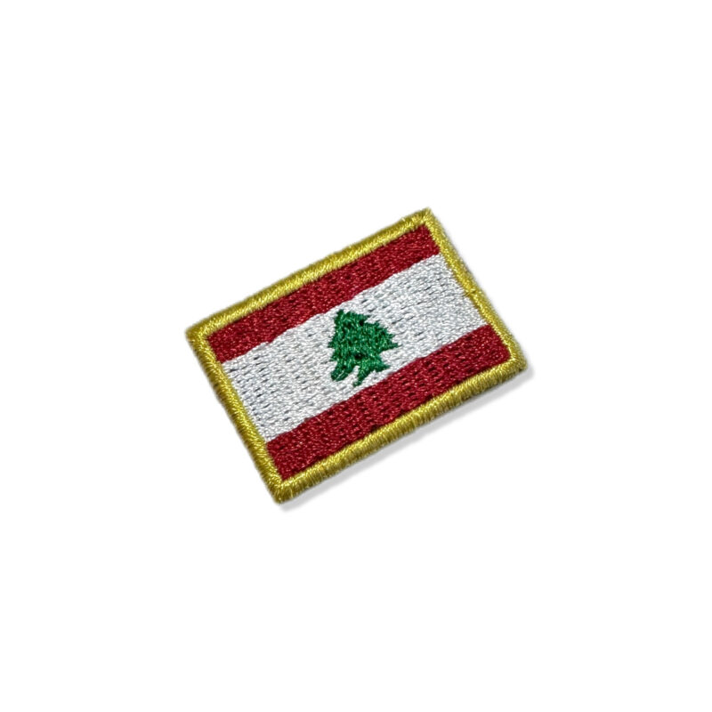 BP0446-031 Lebanon Embroidered Flag Patch 1.5″x1″