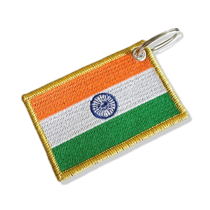BP0191-001 India Embroidered Flag Patch 3"x2" - Image 7