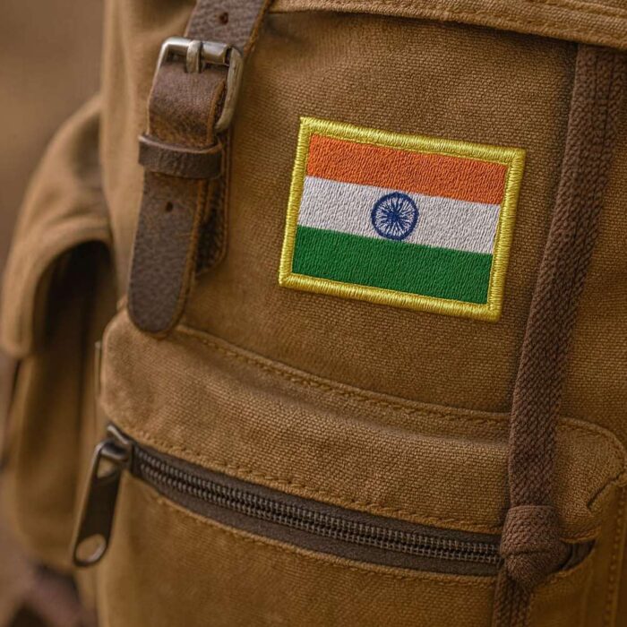 BP0191-001 India Embroidered Flag Patch 3"x2" - Image 6