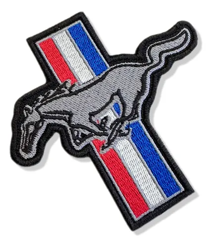 Car088 Ford Mustang Kart Embroidered Patch 4"x3.6"