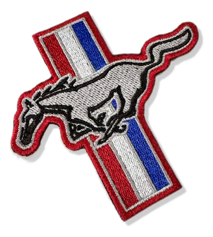 Car090 Ford Mustang Kart Embroidered Patch 4″x3.6″