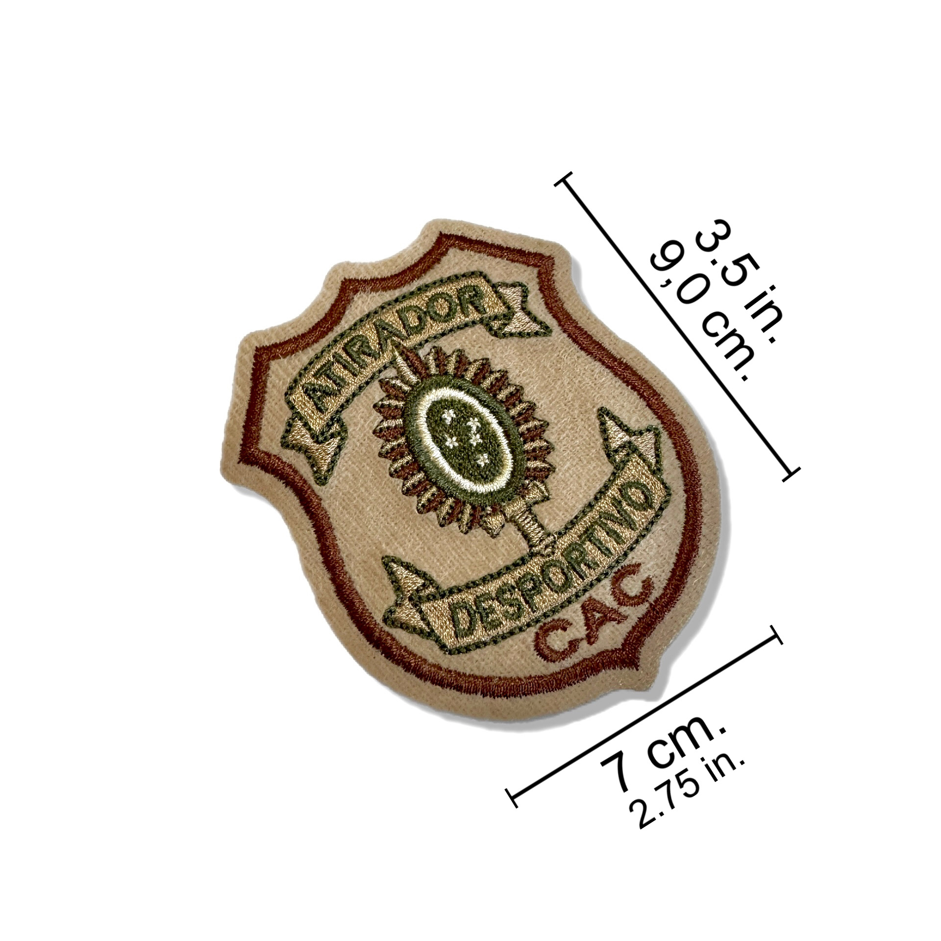 M0215-068D Sports Shooter CAC Embroidered Patch 3.5"x2.75" - Image 2
