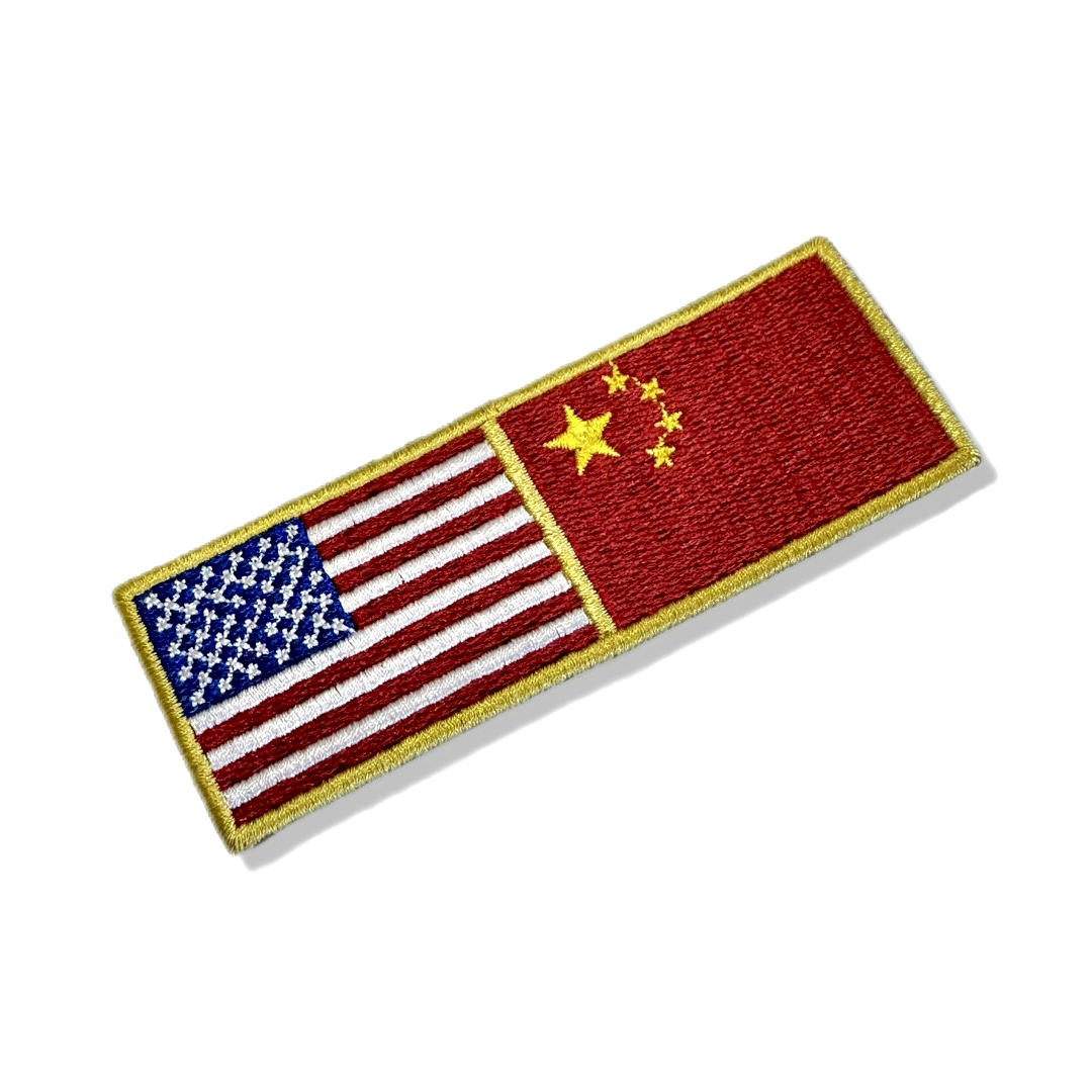 BP0055-0195-011 Bandeira USA China Patch Bordado 11x3,8cm - Image 9