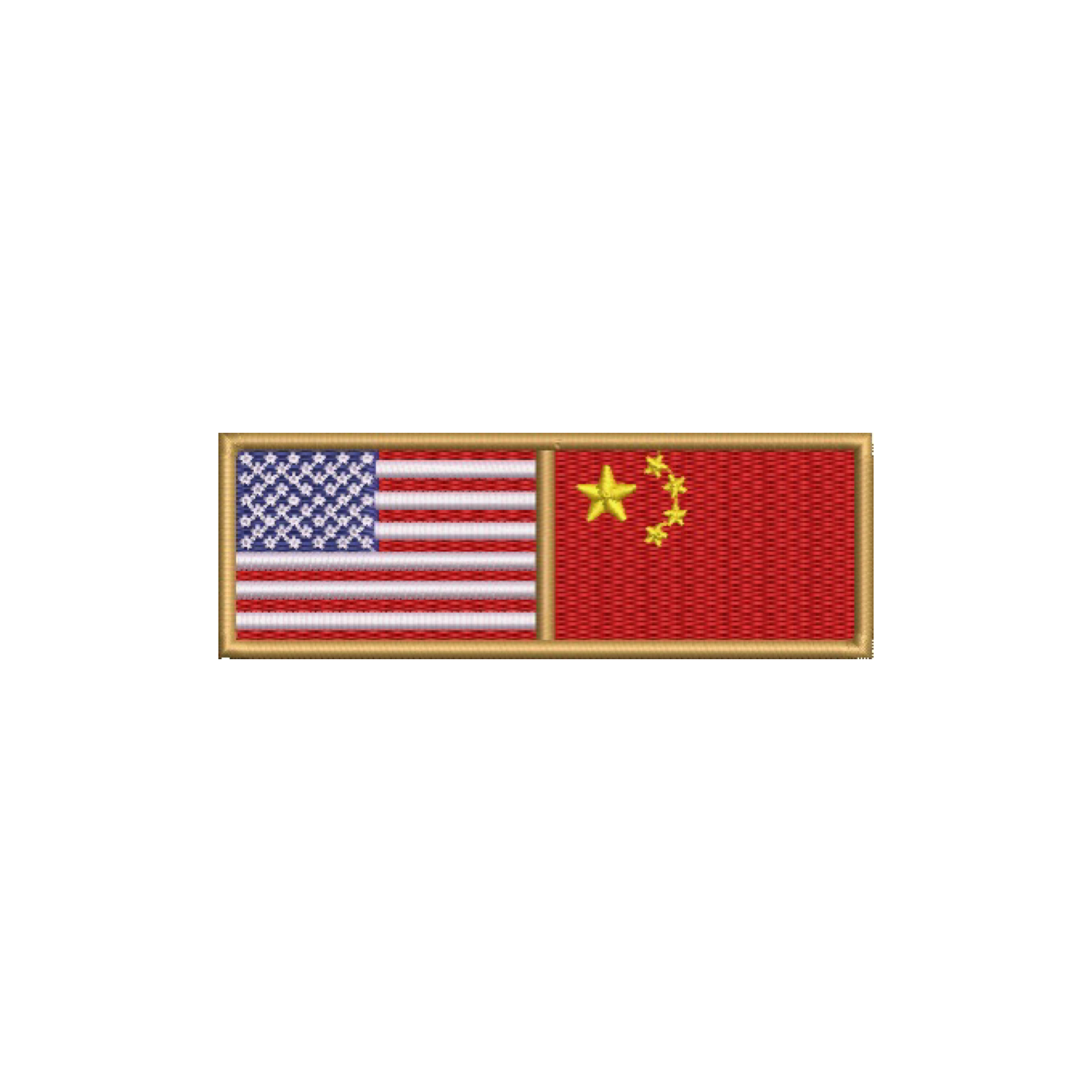 BP0055-0195-011 Bandeira USA China Patch Bordado 11x3,8cm - Image 6