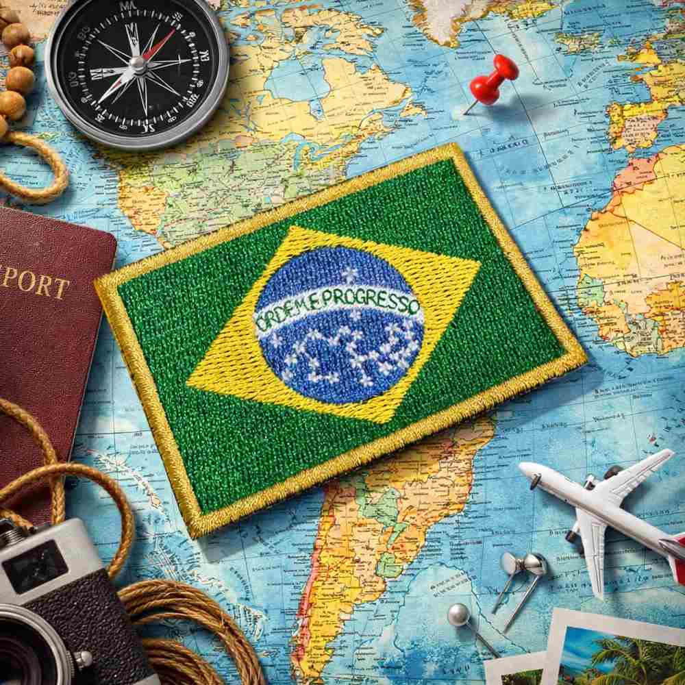 BP0403-001 Brasil Embroidered Flag Patch 3"x2" - Image 3