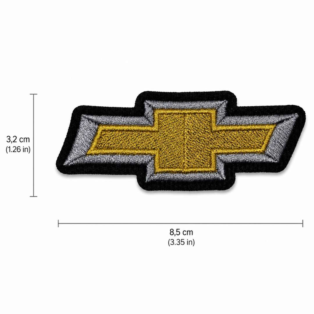 CAR017-090A Premium Embroidered Chevrolet Patch 3.33 x 1.26 in - Image 3