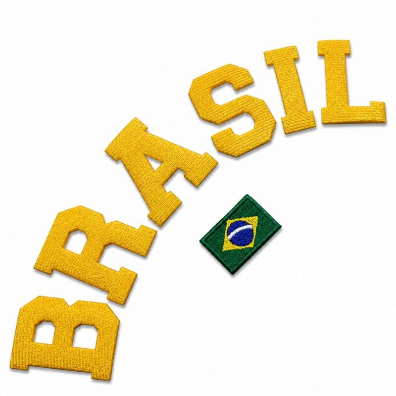 LN003-055A Patch Brazil on Thermo Adhesive Fabric 25,5x5,5cm