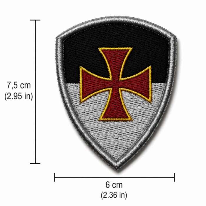 M0168-001 Knights Templar Embroidered Patch 6,0x7,6cm - Image 4