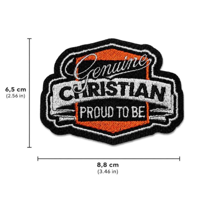 MOT293-090A Christian Proud Be embroidered patch 8,8x6,5cm - Image 6