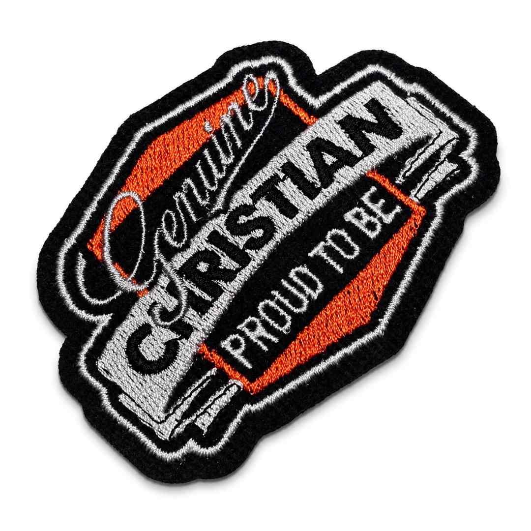 MOT293-090A Christian Proud Be embroidered patch 8,8x6,5cm