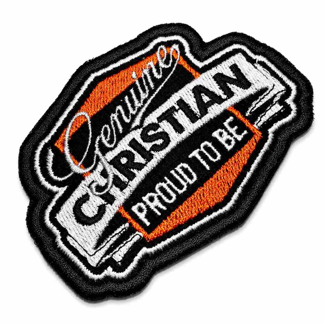 MOT293-090A Christian Proud Be embroidered patch 8,8x6,5cm - Image 3