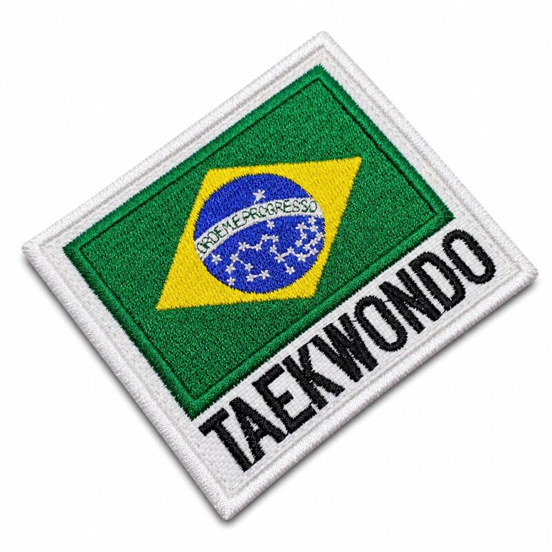 AM0256T01 Taekwondo Brazil Embroidered Patch 3,54 x 3,15 in
