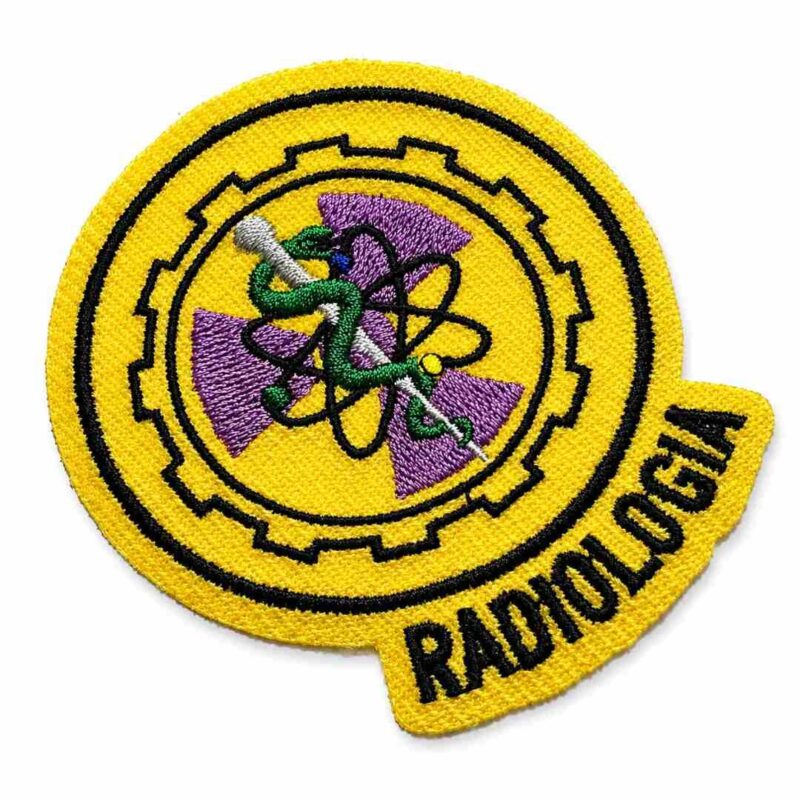 EGR019-068A Radiology Embroidered Patch for Lab Coats 2.87x3.31in