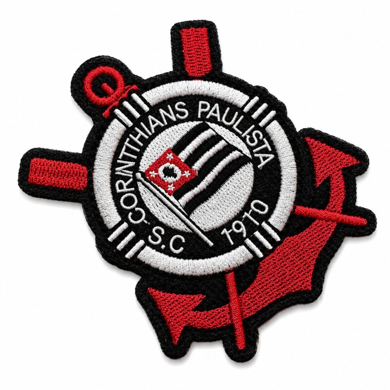 TSP099T075B Corinthians Iron-On Embroidered Patch 3,35" x 2,76"