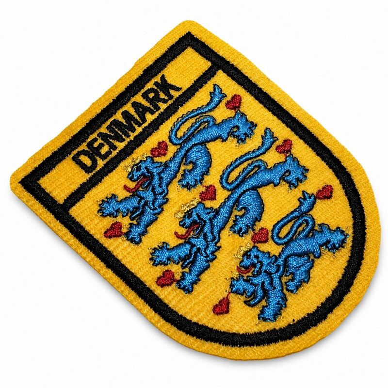 EP0004-065A Denmark Shield Embroidered Patch 2.76x3.54 in