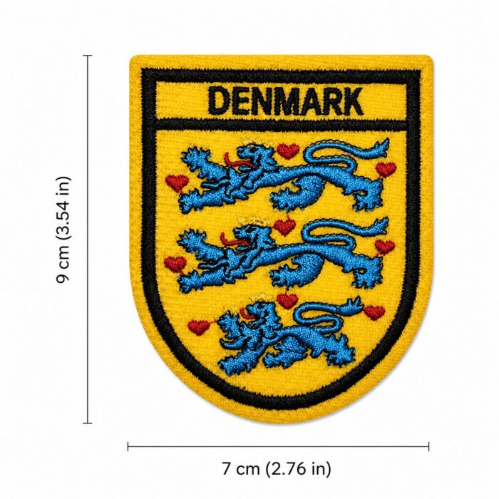 EP0004-065A Denmark Shield Embroidered Patch 2.76x3.54 in - Image 4