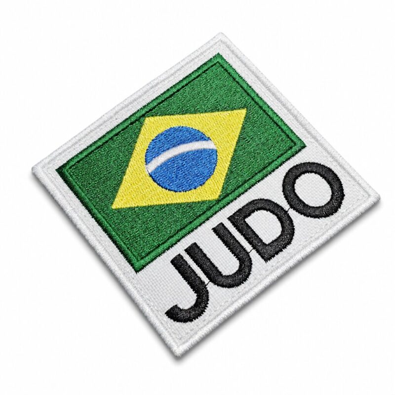 ATM078 Brazil Flag Judo Embroidered Patch 3,54×3,54 in