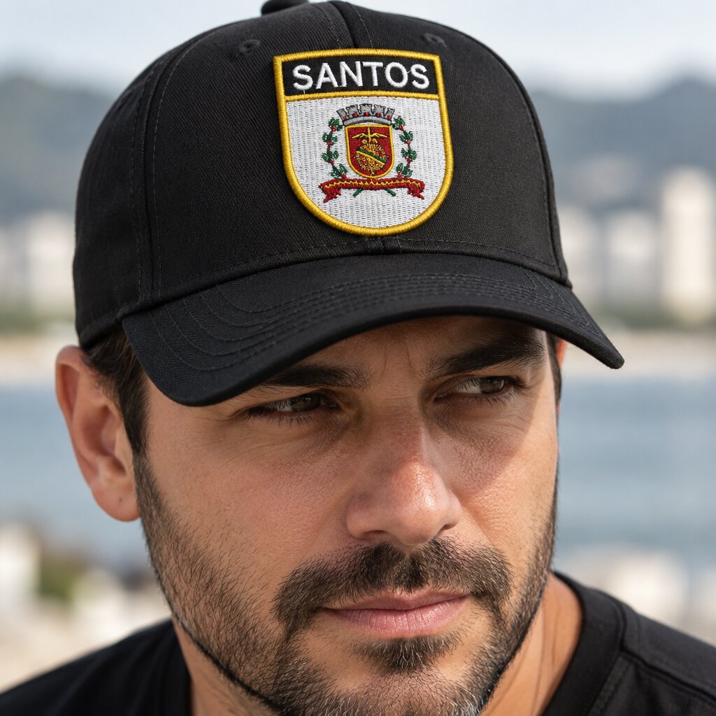 BC0017E-068A Santos SP Brazil Coat of Arms Embroidered Patch 2.68x3.15in - Image 6