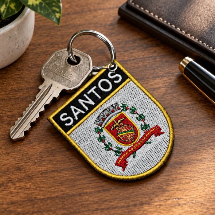 BC0017E-068A Santos SP Brazil Coat of Arms Embroidered Patch 2.68x3.15in - Image 5