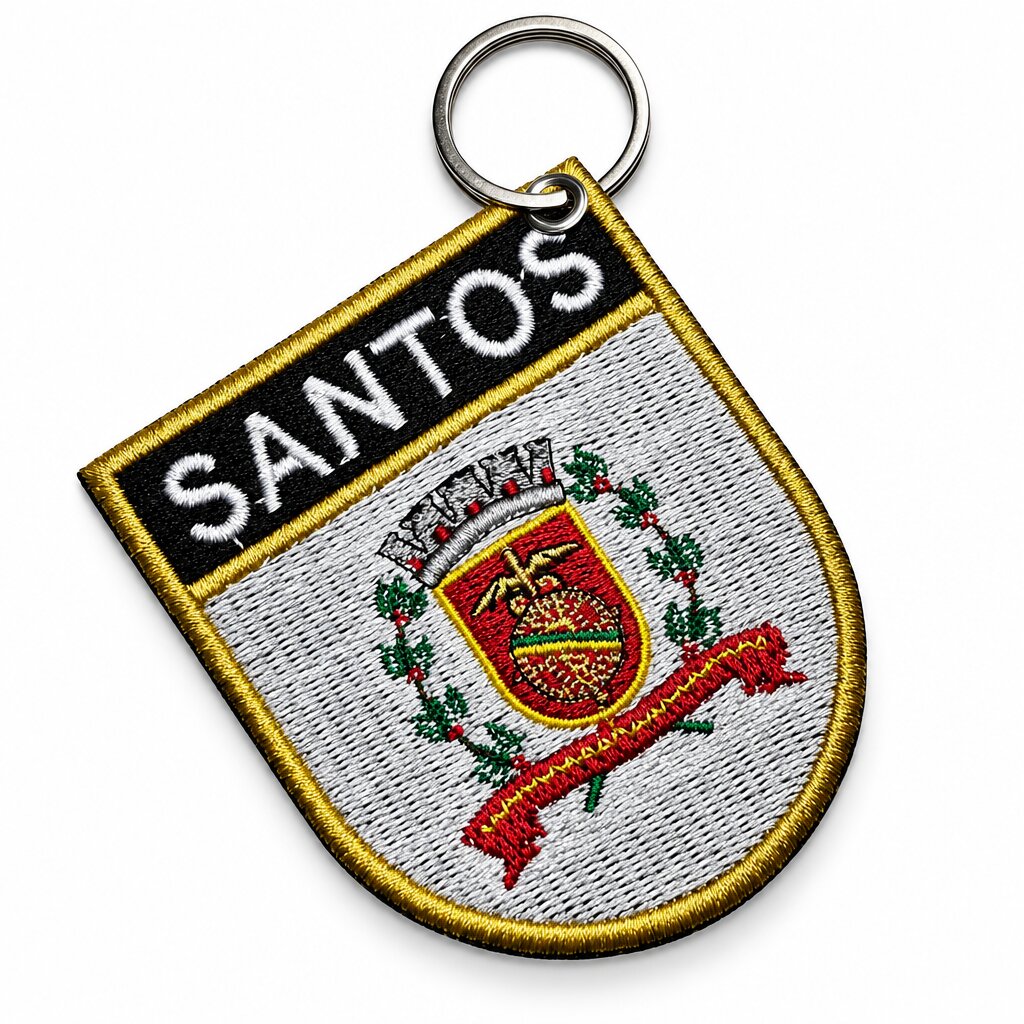 BC0017E-068A Santos SP Brazil Coat of Arms Embroidered Patch 2.68x3.15in - Image 7